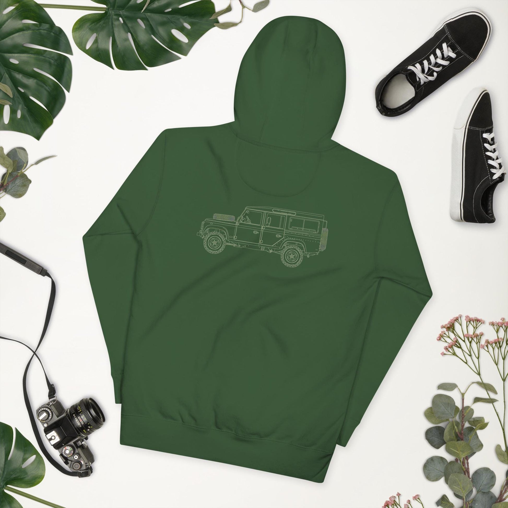 Defender Pullover Hoodie | Cozy Vintage Rover Lovers Jacket | Unisex Car Apparel for Comfort & Style