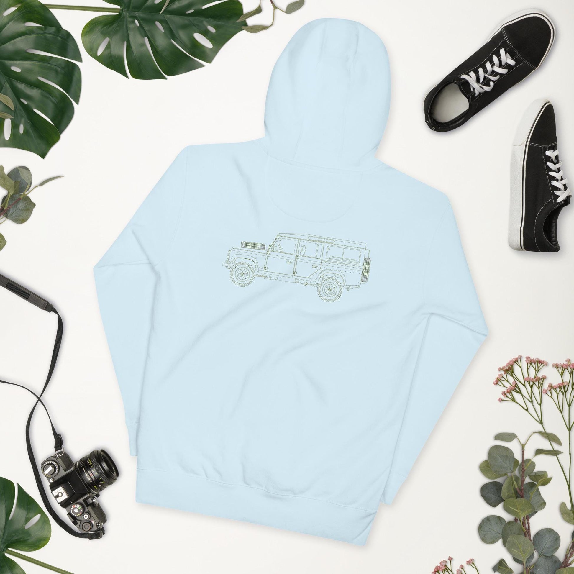 Defender Pullover Hoodie | Cozy Vintage Rover Lovers Jacket | Unisex Car Apparel for Comfort & Style