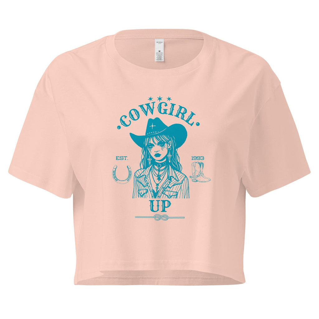 Cowgirl Up | Women's Crop Top | Western Crop Tee | Western Graphic T-Shirt