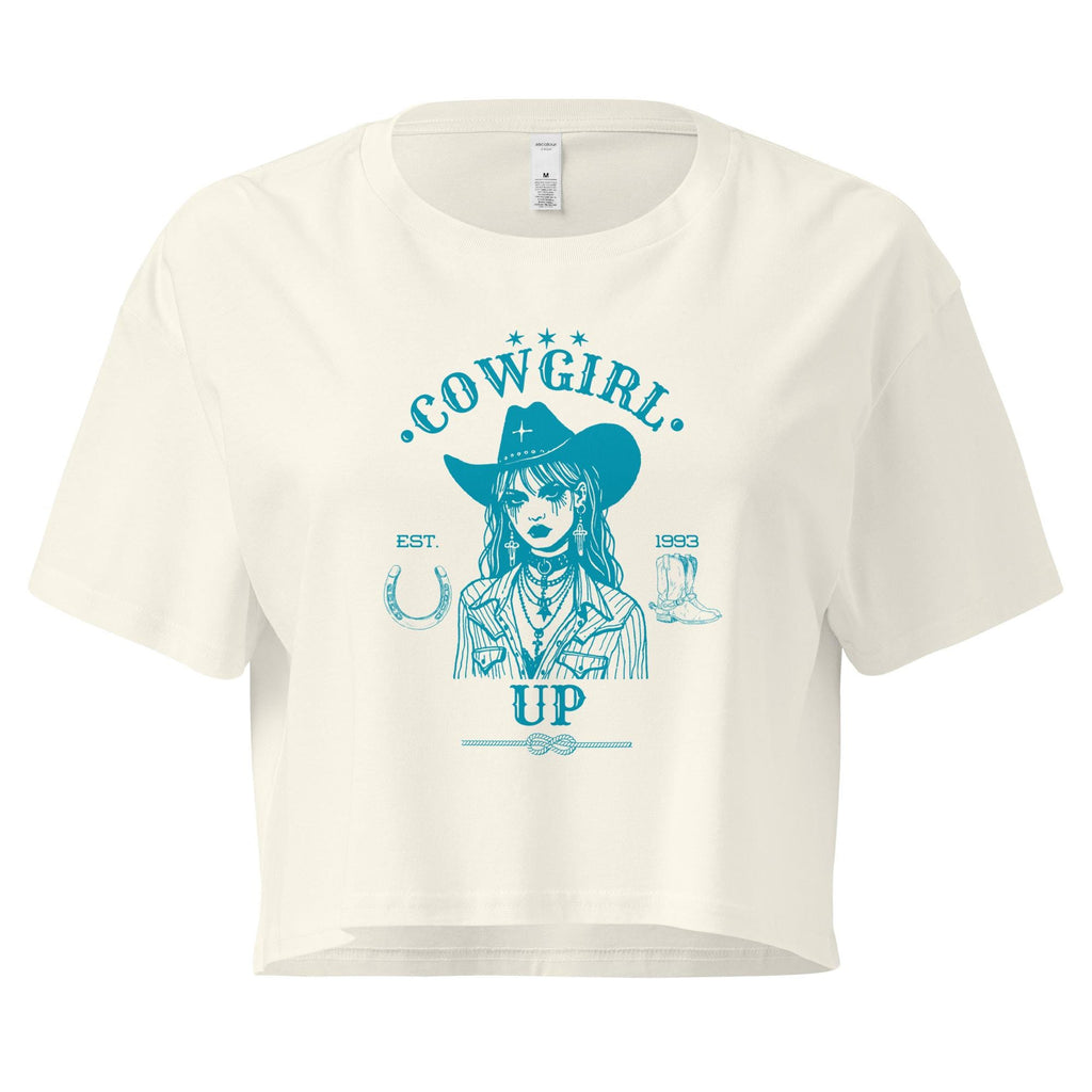 Cowgirl Up | Women's Crop Top | Western Crop Tee | Western Graphic T-Shirt