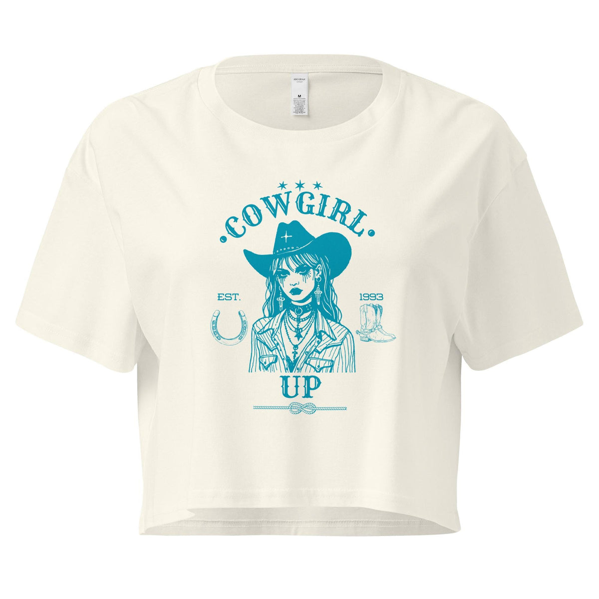 Cowgirl Up | Women's Crop Top | Western Crop Tee | Western Graphic T-Shirt