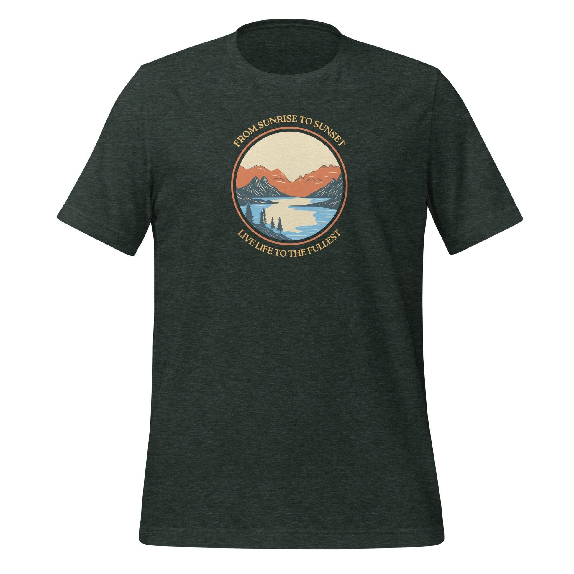 Sunrise to Sunset | Outdoor Graphic Tee | Inspirational Nature Shirt | Nature Lovers Apparel