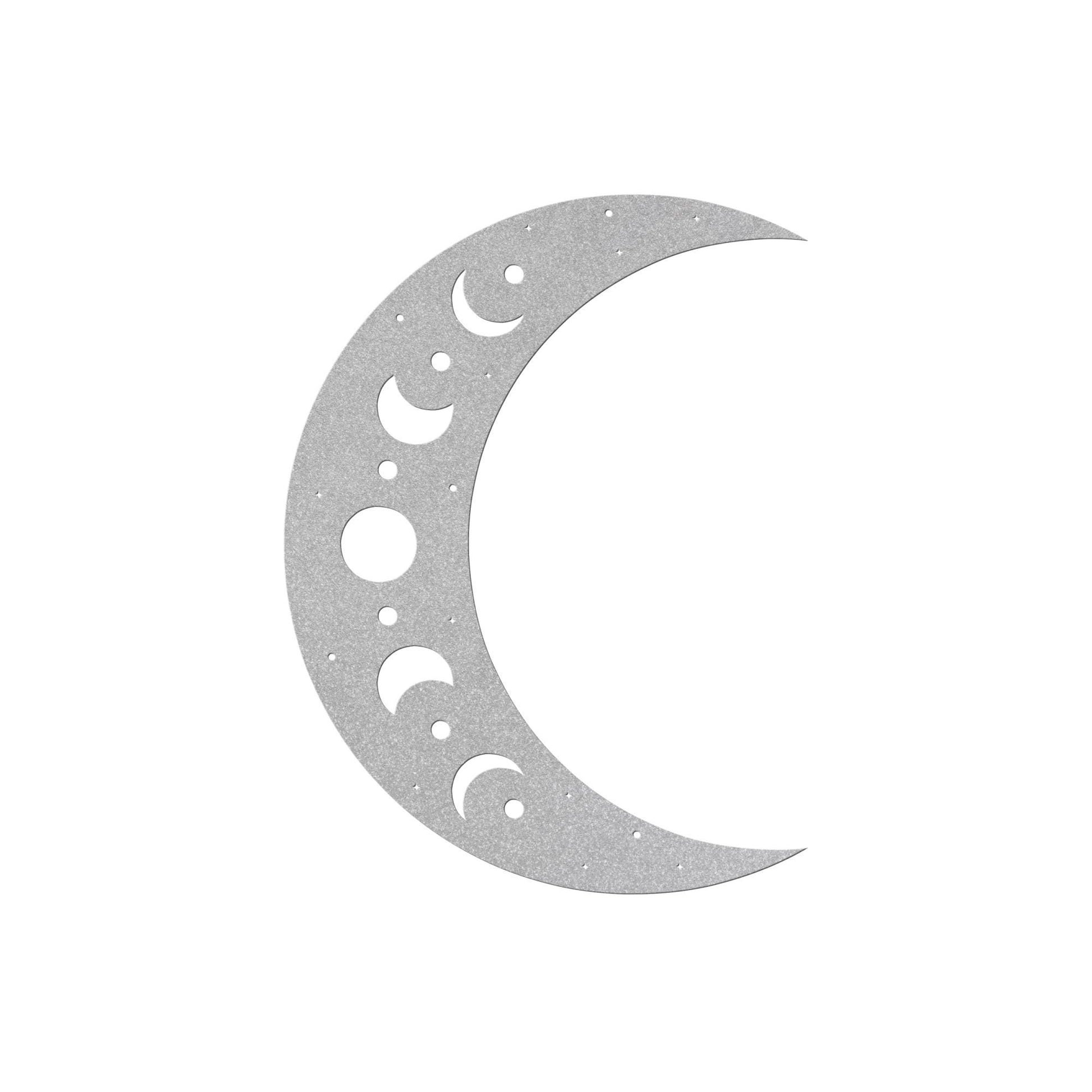 Luxury Crescent Moon Metal Wall Art | Moon Phases and Stars Design | Premium 18 Gauge Steel | Boho Celestial Indoor & Outdoor Home Decor