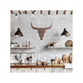 Luxury Cow Skull Metal Wall Art | Moon Phases and Sun Design | Premium 18 Gauge Steel | Rustic Indoor & Outdoor Home Decor