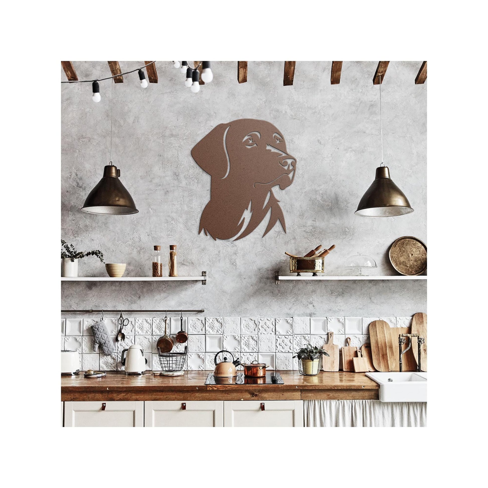 Labrador Metal Sign | Premium 18 Gauge Steel Wall Art | Luxury Rustic Dog Decor | Indoor & Outdoor Wall Hanging | Gift for Dog Lovers