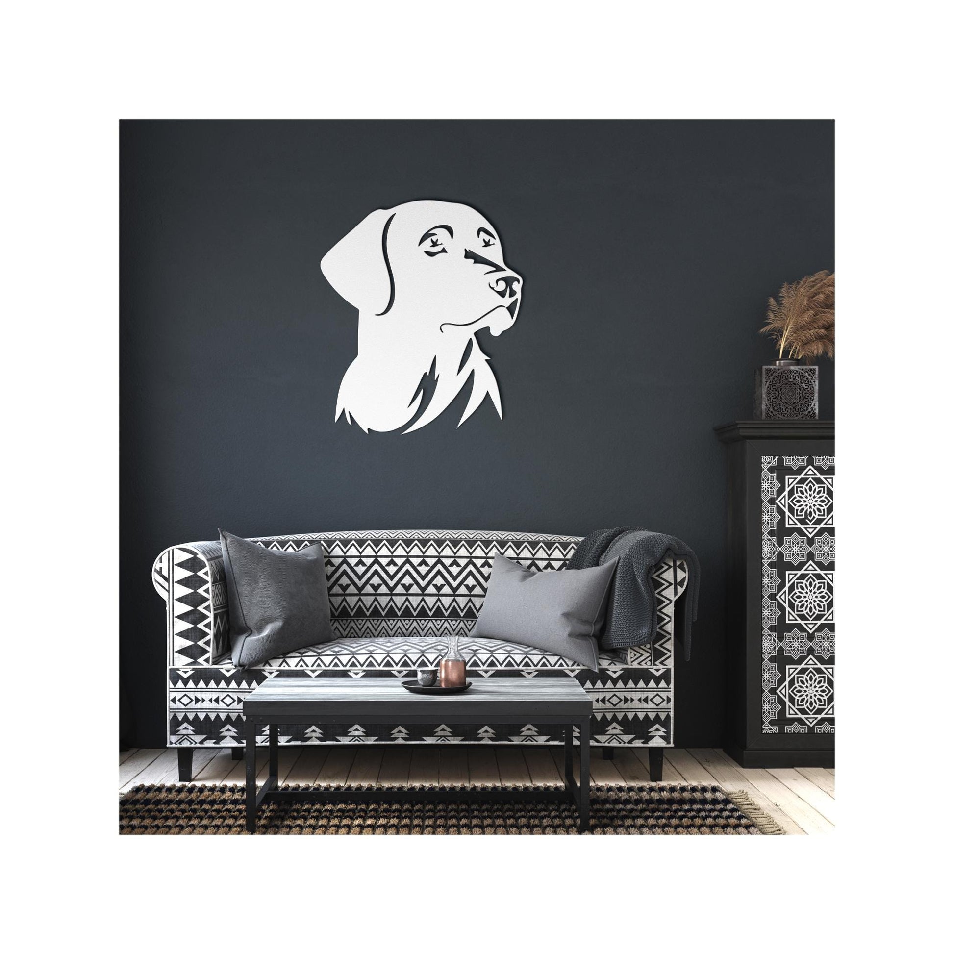 Labrador Metal Sign | Premium 18 Gauge Steel Wall Art | Luxury Rustic Dog Decor | Indoor & Outdoor Wall Hanging | Gift for Dog Lovers