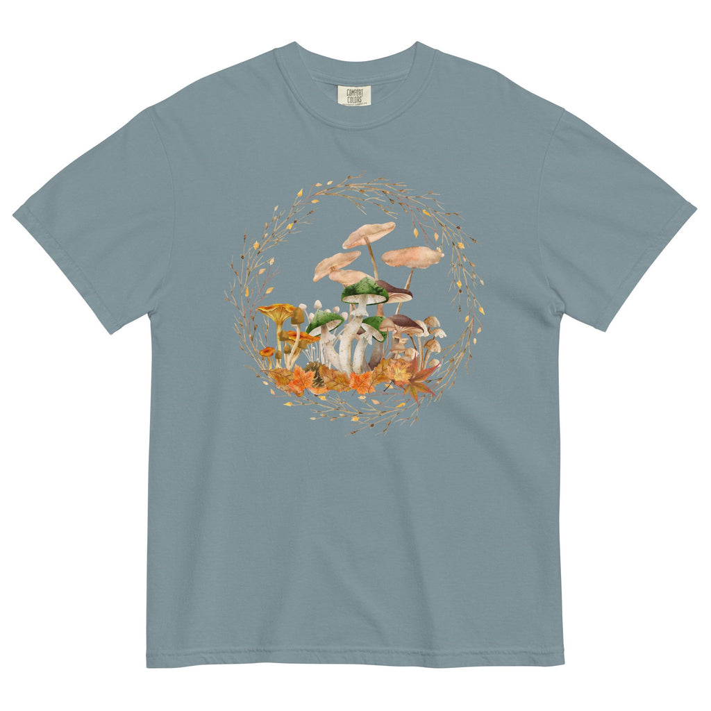 Autumn Fungi Shirt | Comfort Colors | Cottagecore Mushroom Lovers Tee | Boho Botanical T-Shirt | Fall Leaves and Cozy Colors Tee