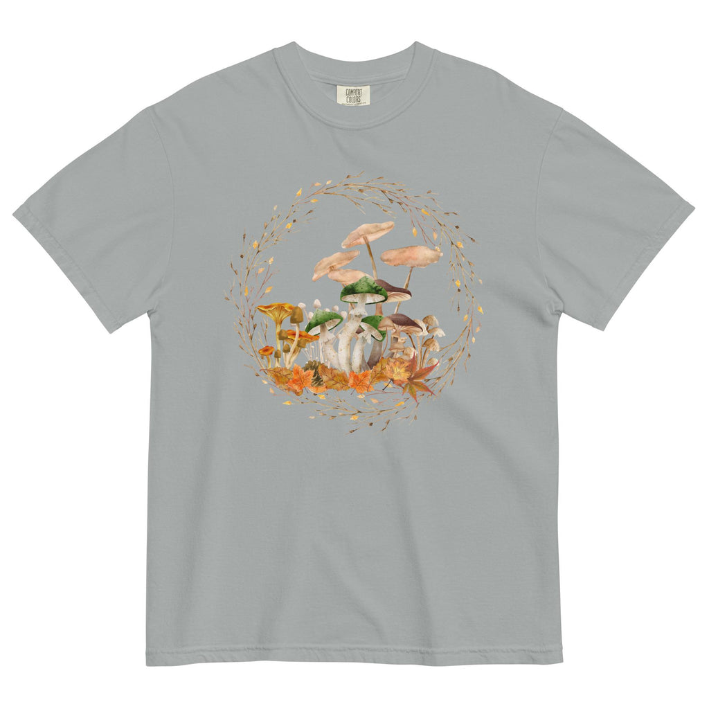 Autumn Fungi Shirt | Comfort Colors | Cottagecore Mushroom Lovers Tee | Boho Botanical T-Shirt | Fall Leaves and Cozy Colors Tee
