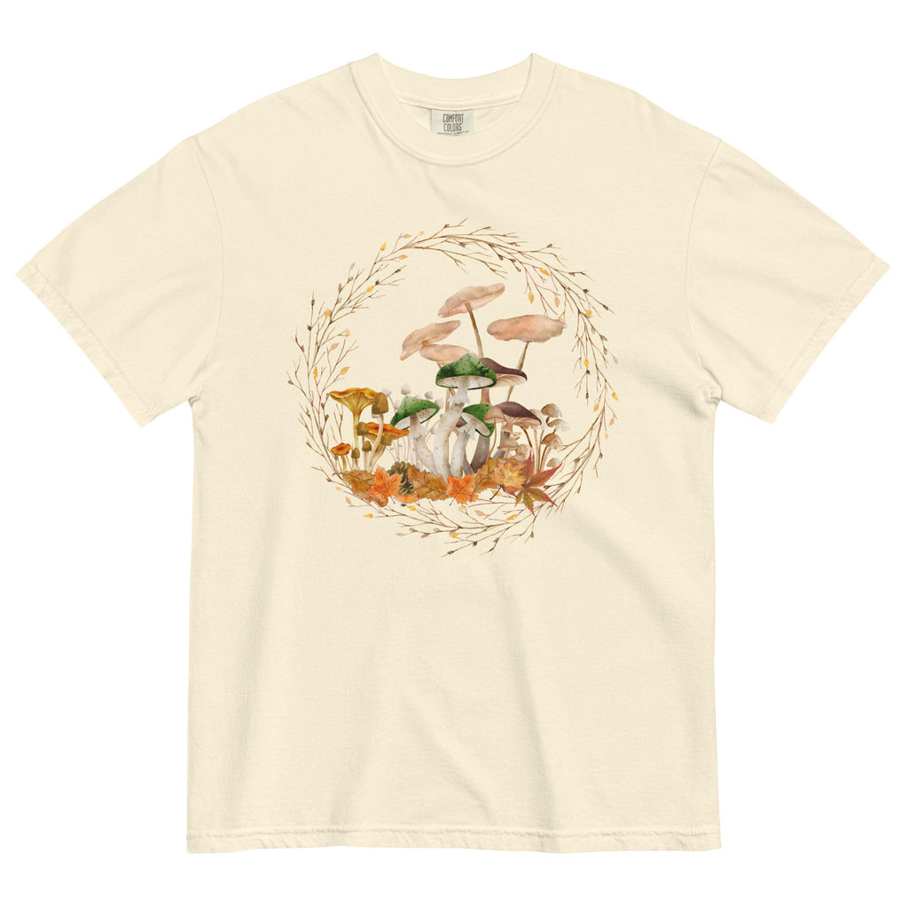 Autumn Fungi Shirt | Comfort Colors | Cottagecore Mushroom Lovers Tee | Boho Botanical T-Shirt | Fall Leaves and Cozy Colors Tee
