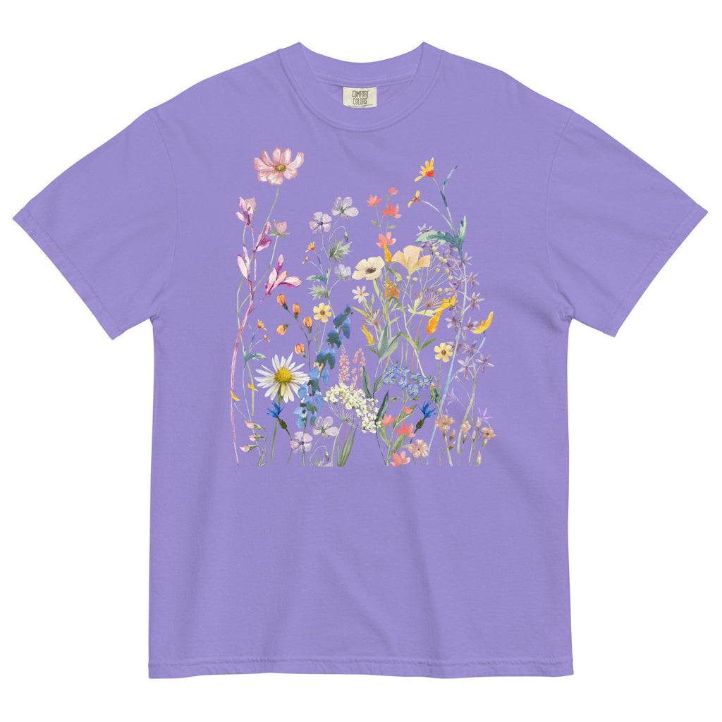 Watercolor Wildflowers Shirt | Comfort Colors | Botanical Floral Tee | Cottagecore | Boho | Gift For Gardeners and Nature Lovers