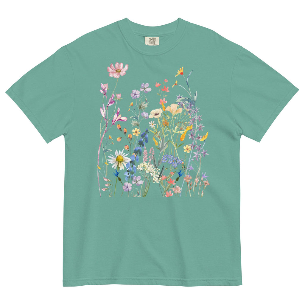 Watercolor Wildflowers Shirt | Comfort Colors | Botanical Floral Tee | Cottagecore | Boho | Gift For Gardeners and Nature Lovers