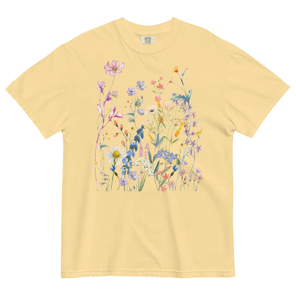 Watercolor Wildflowers Shirt | Comfort Colors | Botanical Floral Tee | Cottagecore | Boho | Gift For Gardeners and Nature Lovers