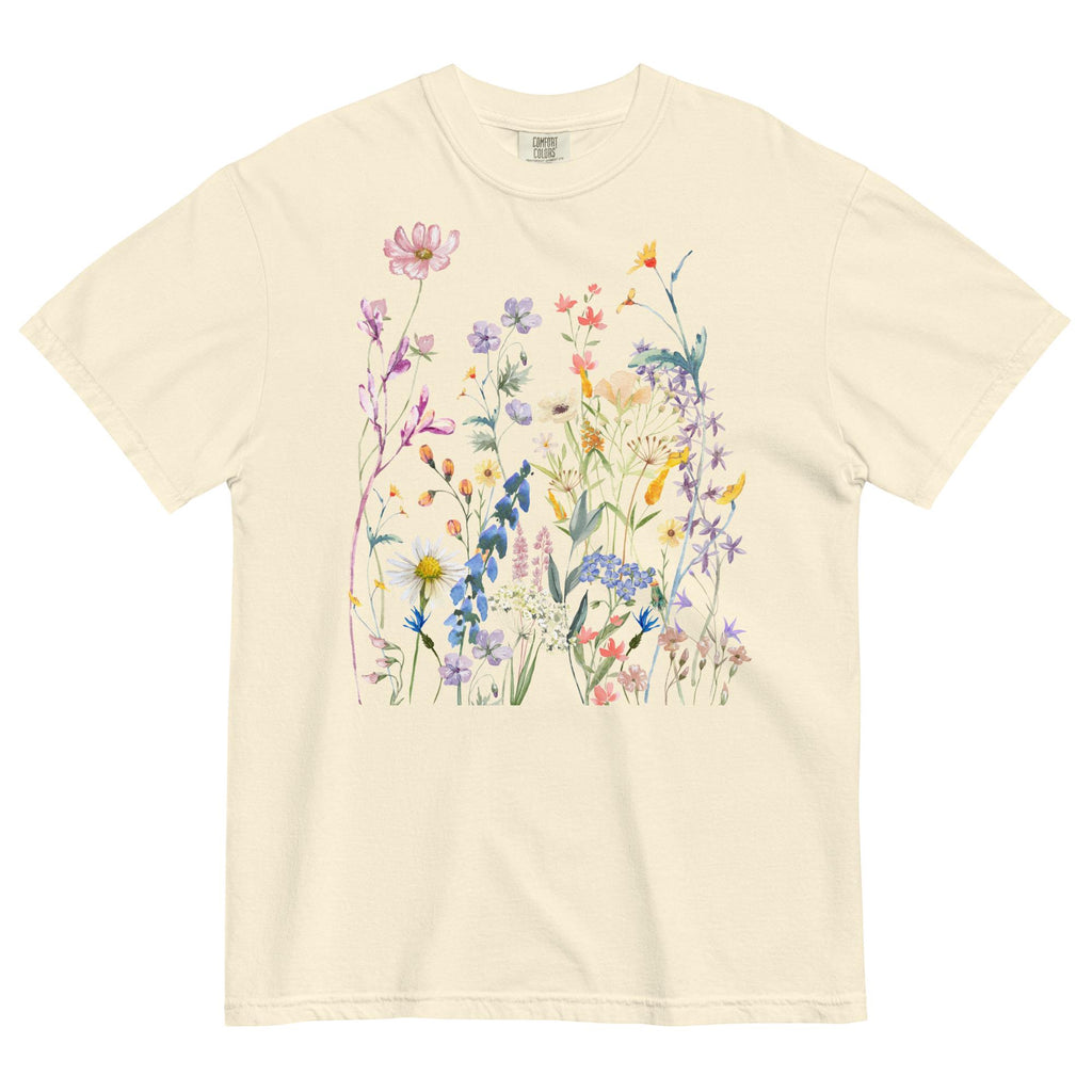 Watercolor Wildflowers Shirt | Comfort Colors | Botanical Floral Tee | Cottagecore | Boho | Gift For Gardeners and Nature Lovers