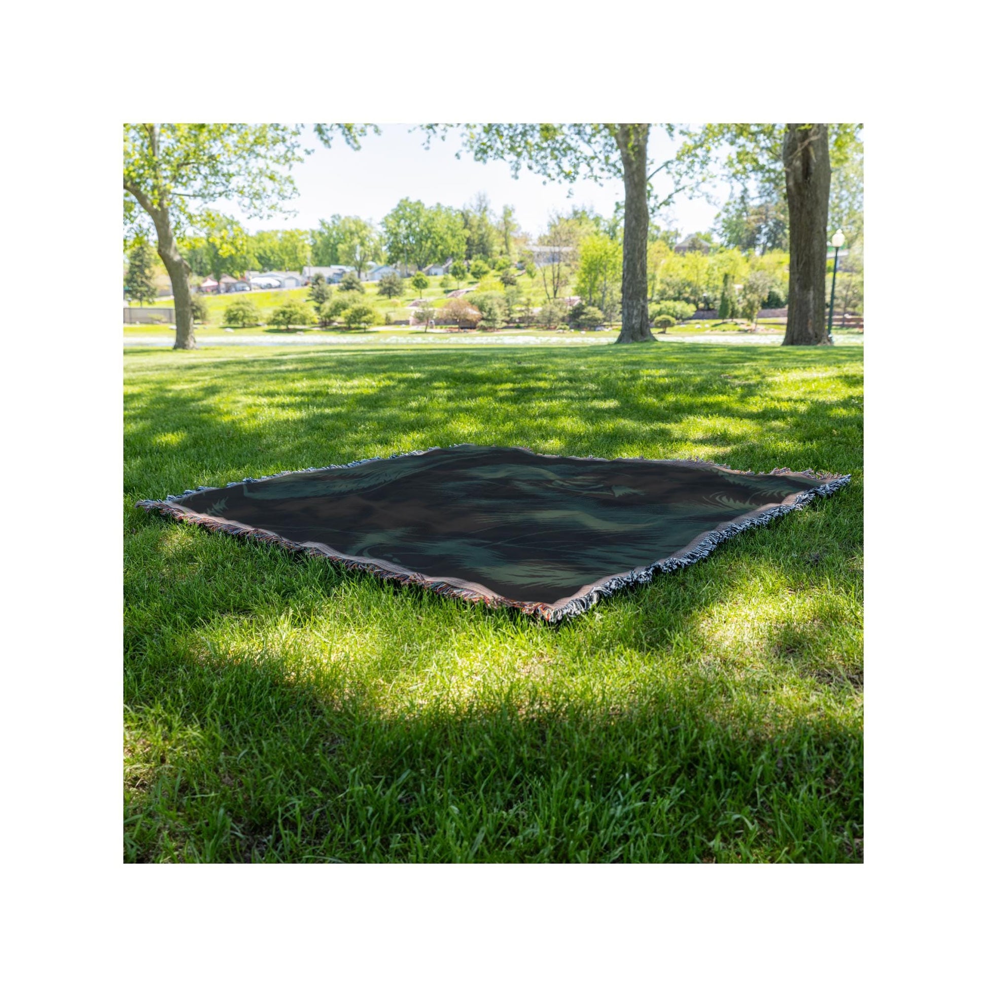 Black Lab Woven Throw | Lab and Duck Design | Cozy Cottagecore Dog Blanket | Labrador Lovers Gift