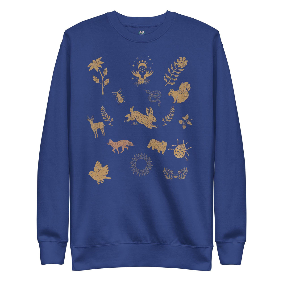 Cottagecore Boho Sweatshirt | Boho Animal Print | Moon Phase & Animals | Unisex Sweatshirt