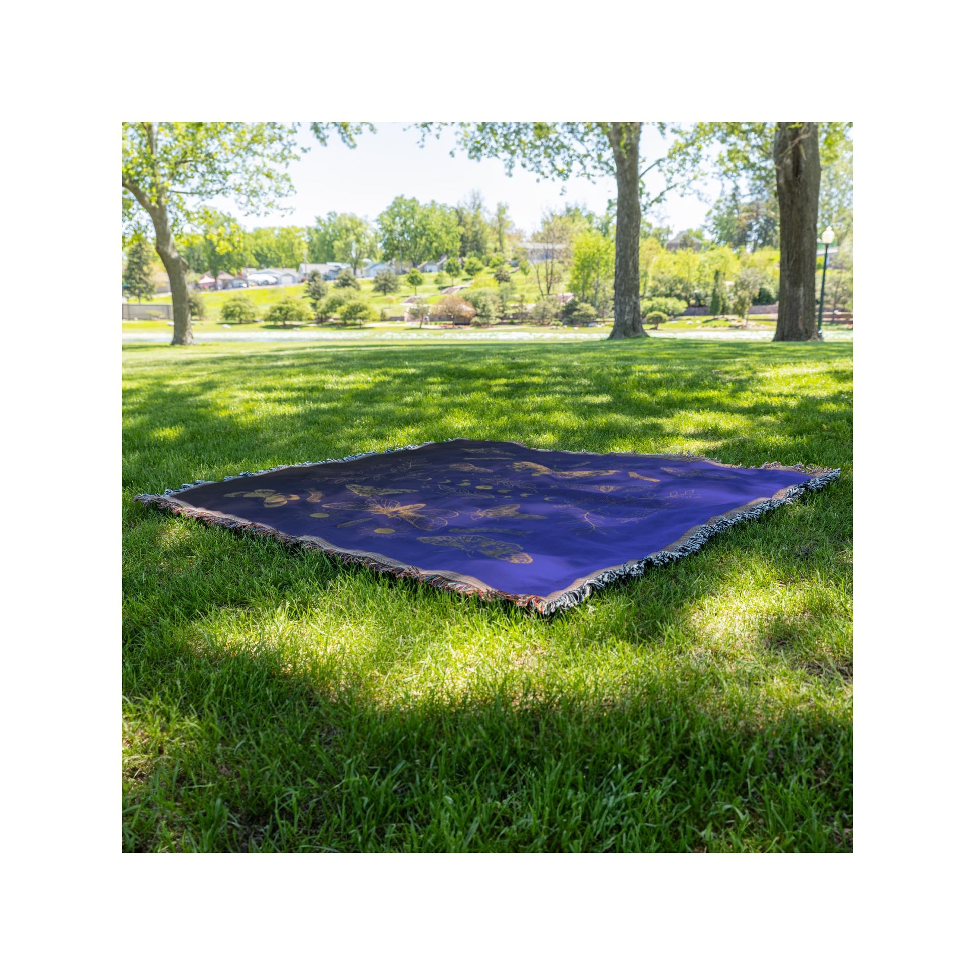 Moths & Moon Phases Throw | Boho Aesthetic Blanket | Witchy Home Decor | Cozy Woven Throw