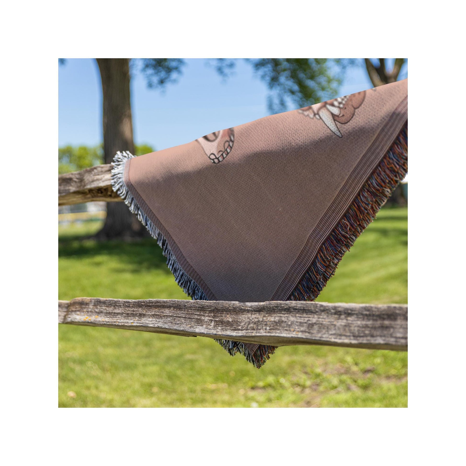 Throw | Animal Skulls Woven Blanket | Western Decor | Mountain Lion, Bear, Cow & Horse Skull Design | Creepy Cozy Blanket