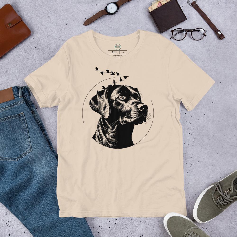 Black Lab Tee | Labrador & Ducks T-Shirt | Cottagecore Outdoors Apparel | Unisex Dog Shirt