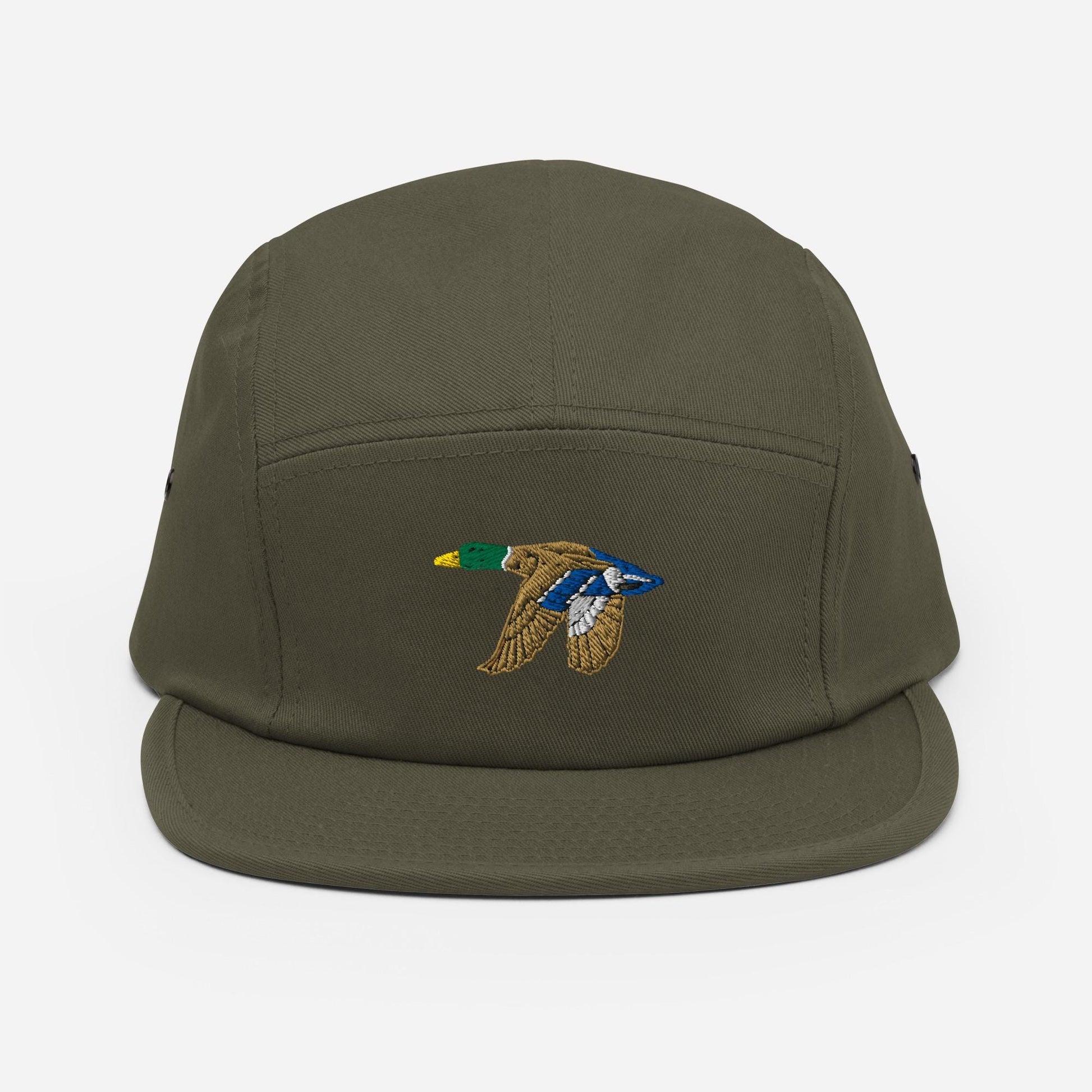 Mallard Duck Embroidered Hat | Nature-Inspired Five Panel Cap for Hikers and Campers | Cottagecore Duck Apparel Duck Lovers Gift