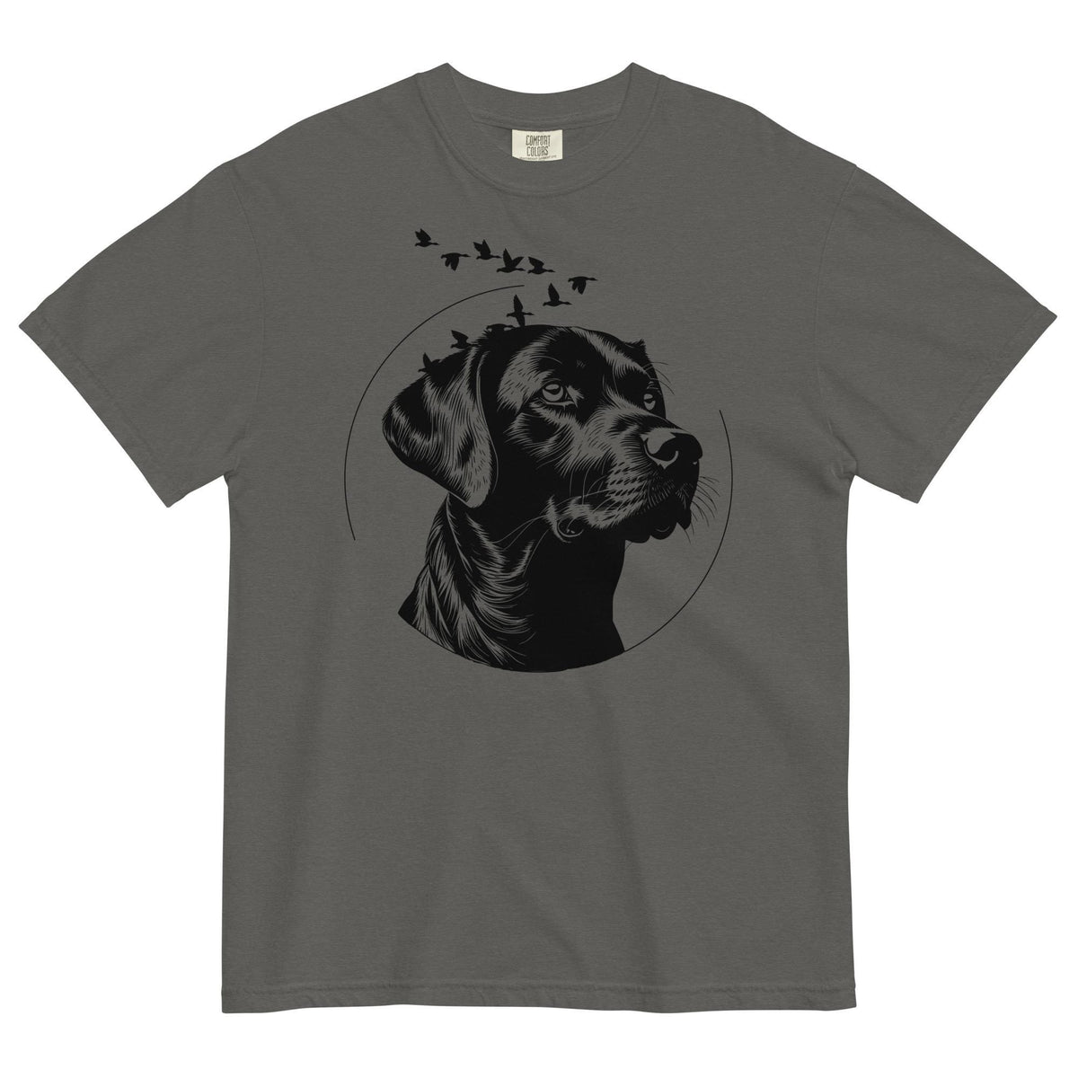 Black Lab Comfort Colors Tee | Labrador Lovers T-Shirt | Cottagecore Rustic Apparel & Ducks Design Shirt