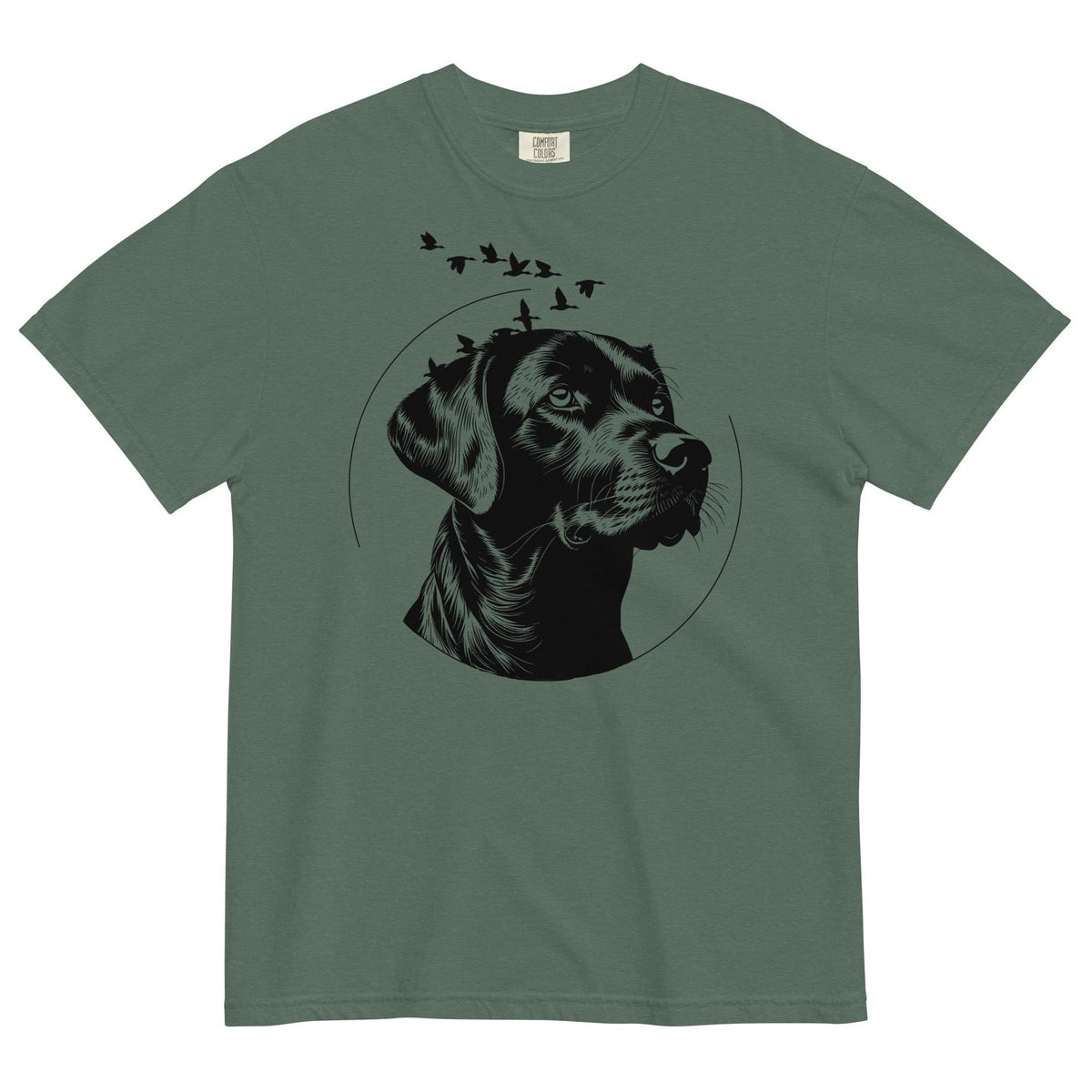 Black Lab Comfort Colors Tee | Labrador Lovers T-Shirt | Cottagecore Rustic Apparel & Ducks Design Shirt