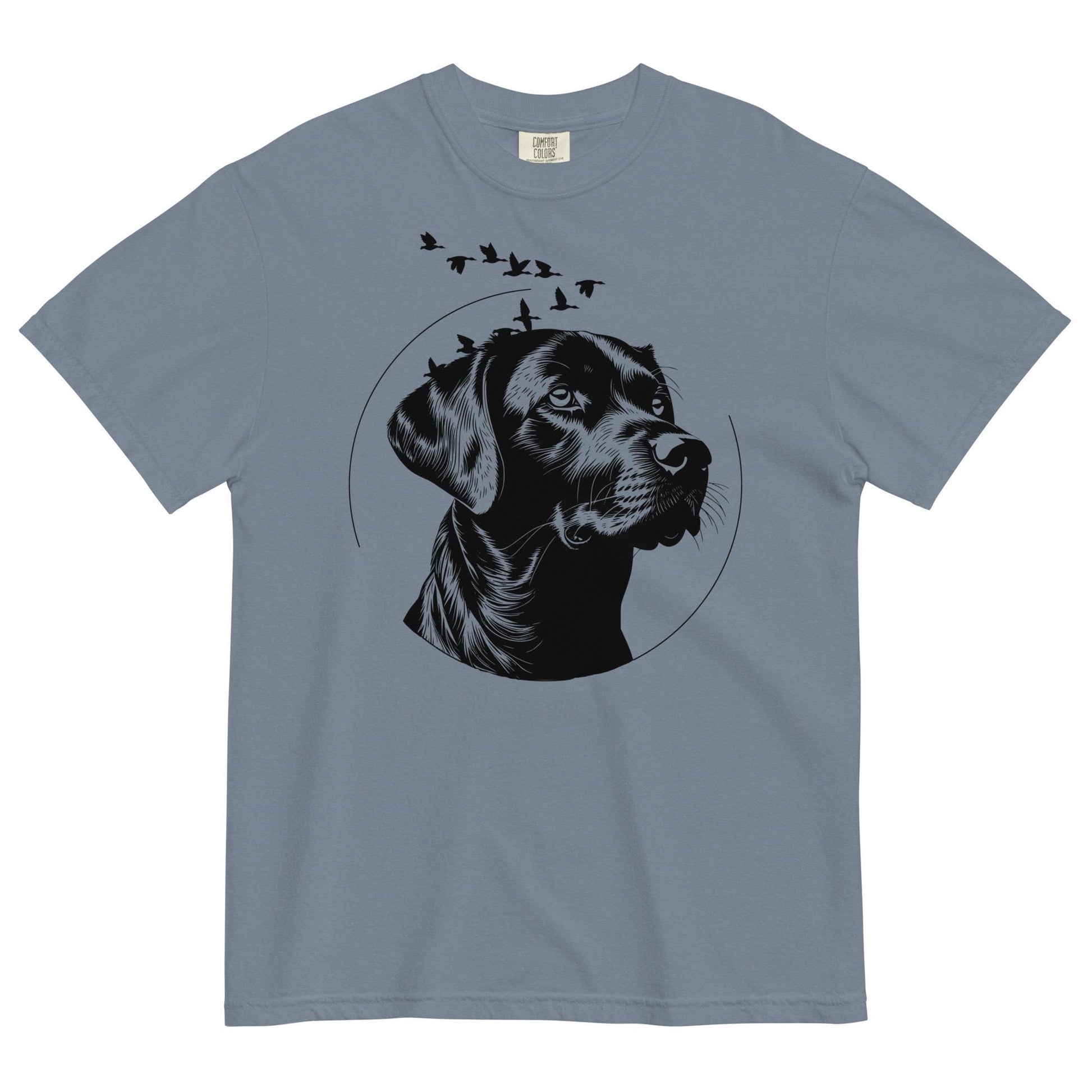 Black Lab Comfort Colors Tee | Labrador Lovers T-Shirt | Cottagecore Rustic Apparel & Ducks Design Shirt