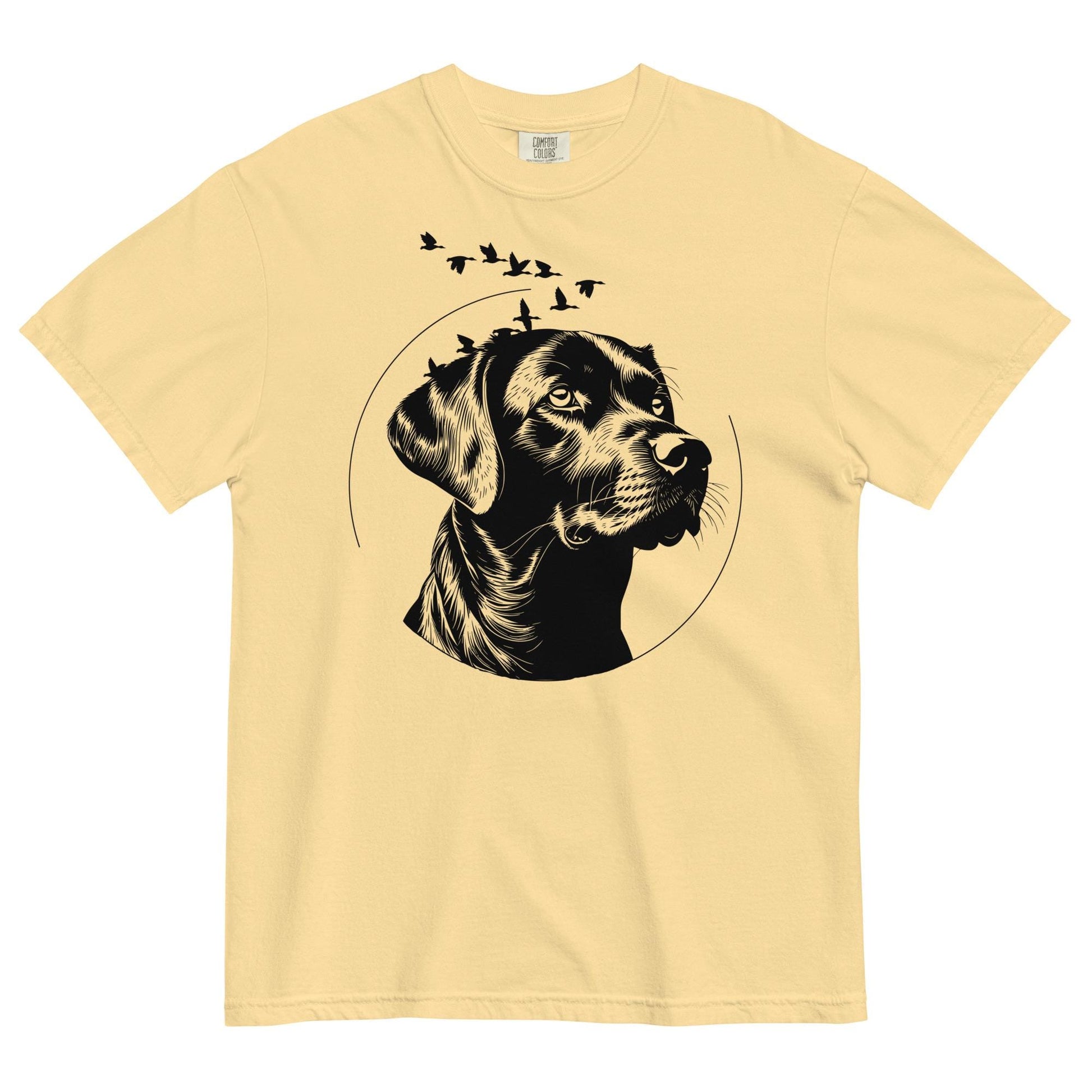 Black Lab Comfort Colors Tee | Labrador Lovers T-Shirt | Cottagecore Rustic Apparel & Ducks Design Shirt