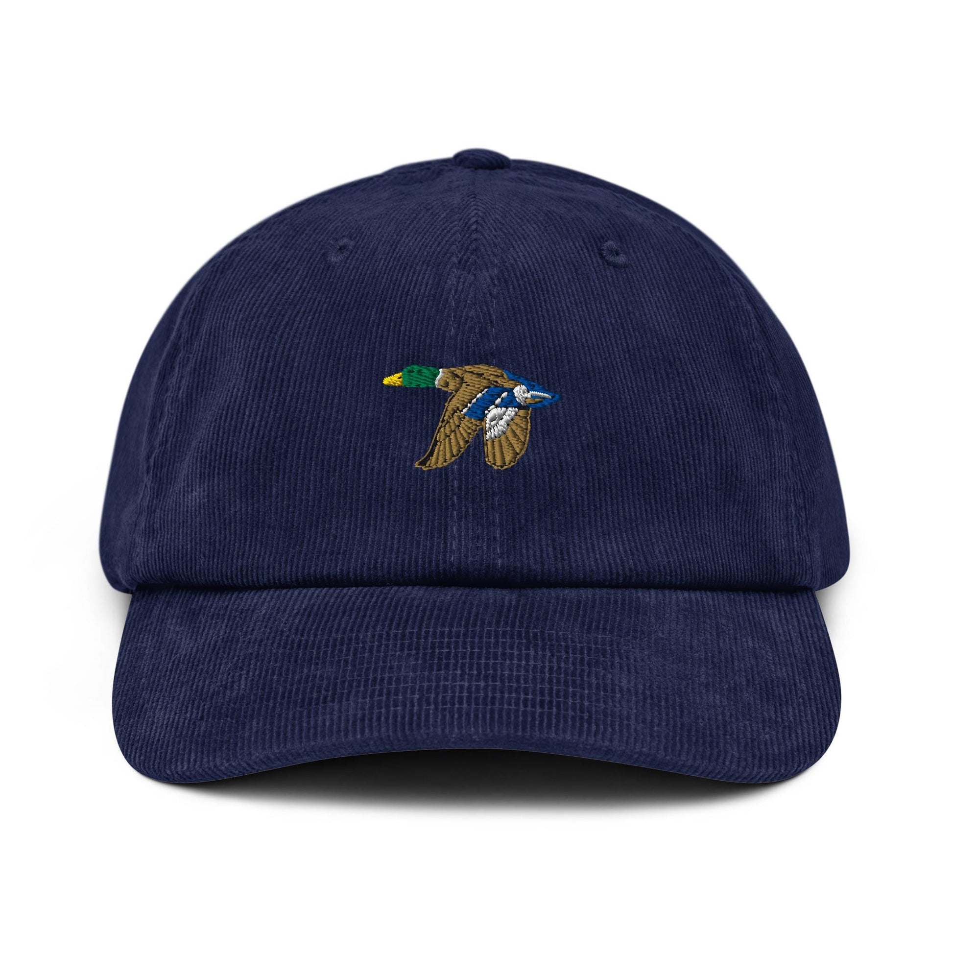 Embroidered Mallard Duck Hat | Vintage Style Corduroy Cottagecore Cap - Rustic, Unique Gift for Nature Lovers