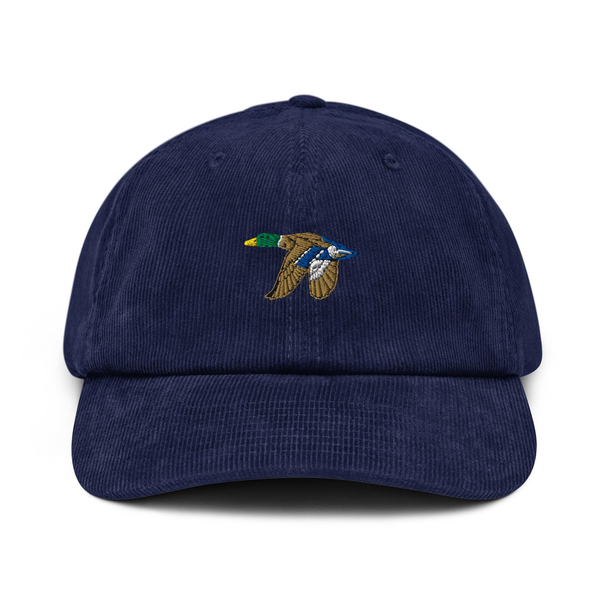 Embroidered Mallard Duck Hat | Vintage Style Corduroy Cottagecore Cap - Rustic, Unique Gift for Nature Lovers