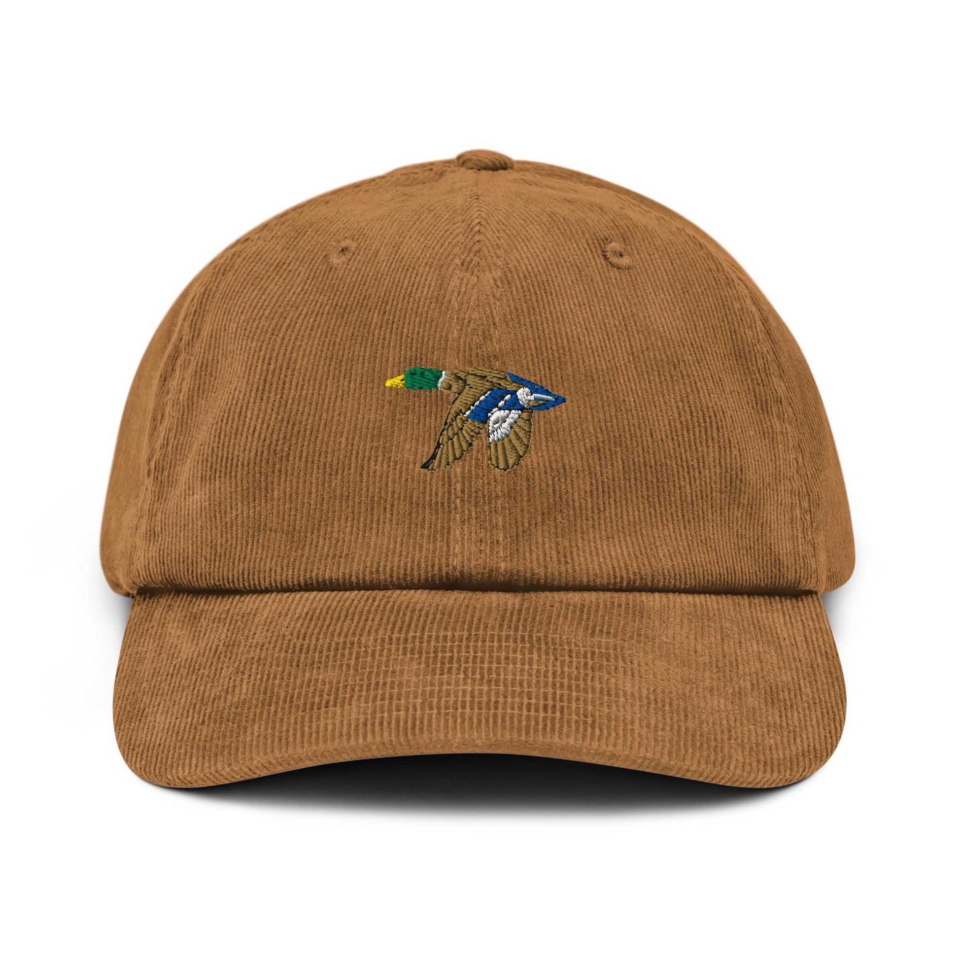 Embroidered Mallard Duck Hat | Vintage Style Corduroy Cottagecore Cap - Rustic, Unique Gift for Nature Lovers