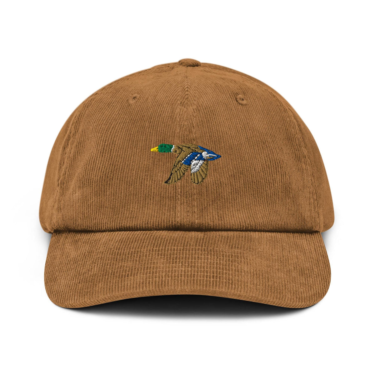 Embroidered Mallard Duck Hat | Vintage Style Corduroy Cottagecore Cap - Rustic, Unique Gift for Nature Lovers