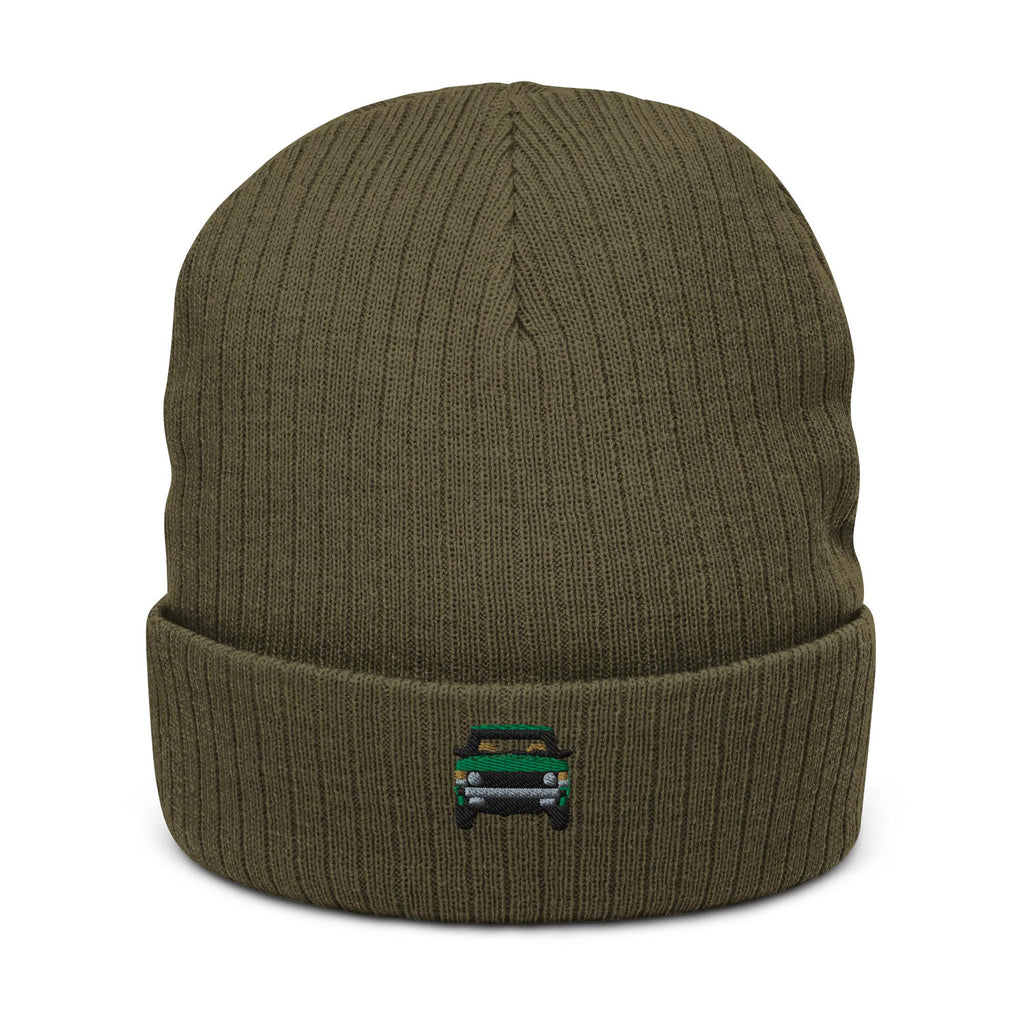 Range Rover Classic Ribbed Knit Beanie | Land Rover Gift | Cozy Winter Hat for Him & Her