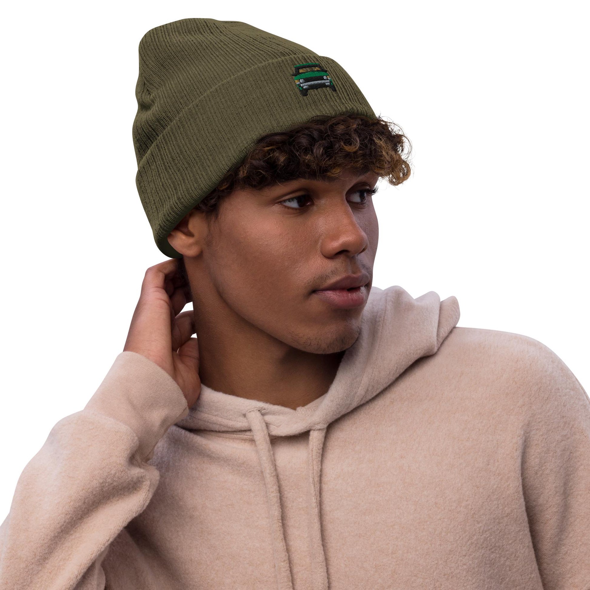 Range Rover Classic Ribbed Knit Beanie | Land Rover Gift | Cozy Winter Hat for Him & Her
