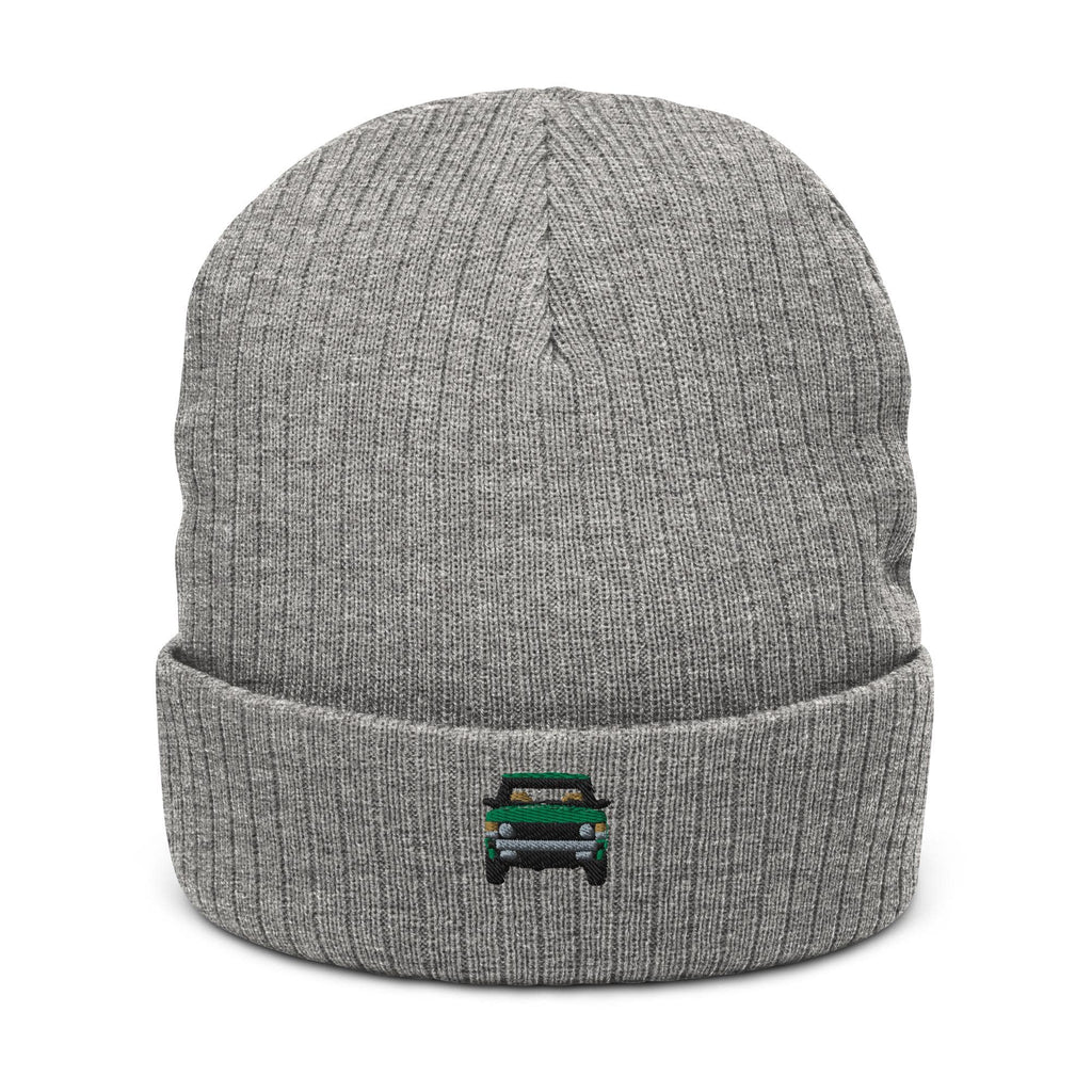 Range Rover Classic Ribbed Knit Beanie | Land Rover Gift | Cozy Winter Hat for Him & Her