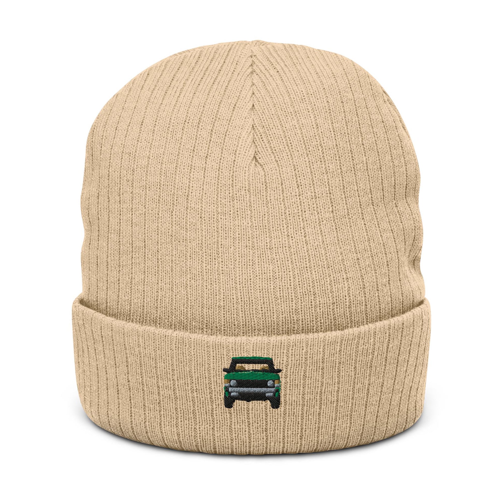 Range Rover Classic Ribbed Knit Beanie | Land Rover Gift | Cozy Winter Hat for Him & Her