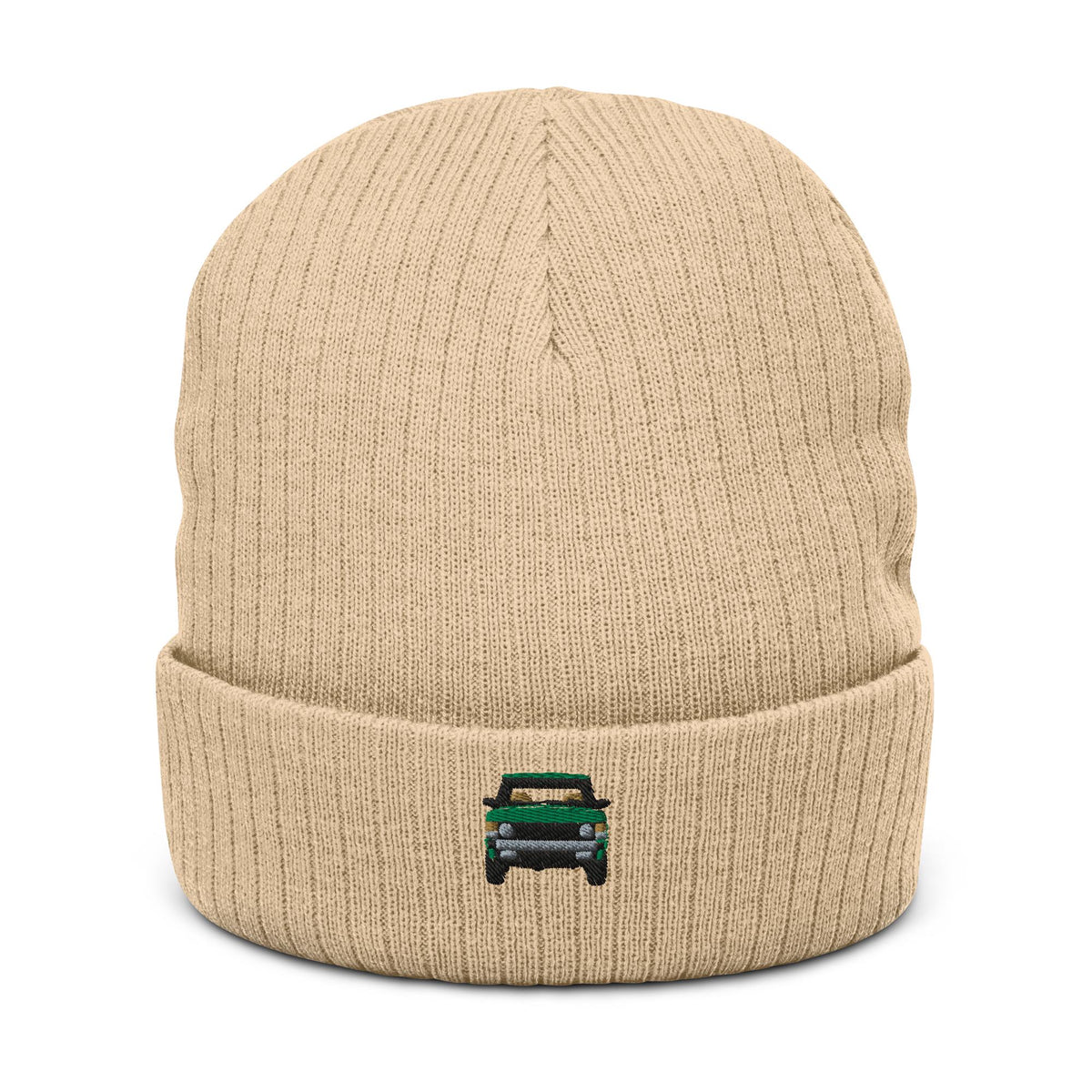 Range Rover Classic Ribbed Knit Beanie | Land Rover Gift | Cozy Winter Hat for Him & Her