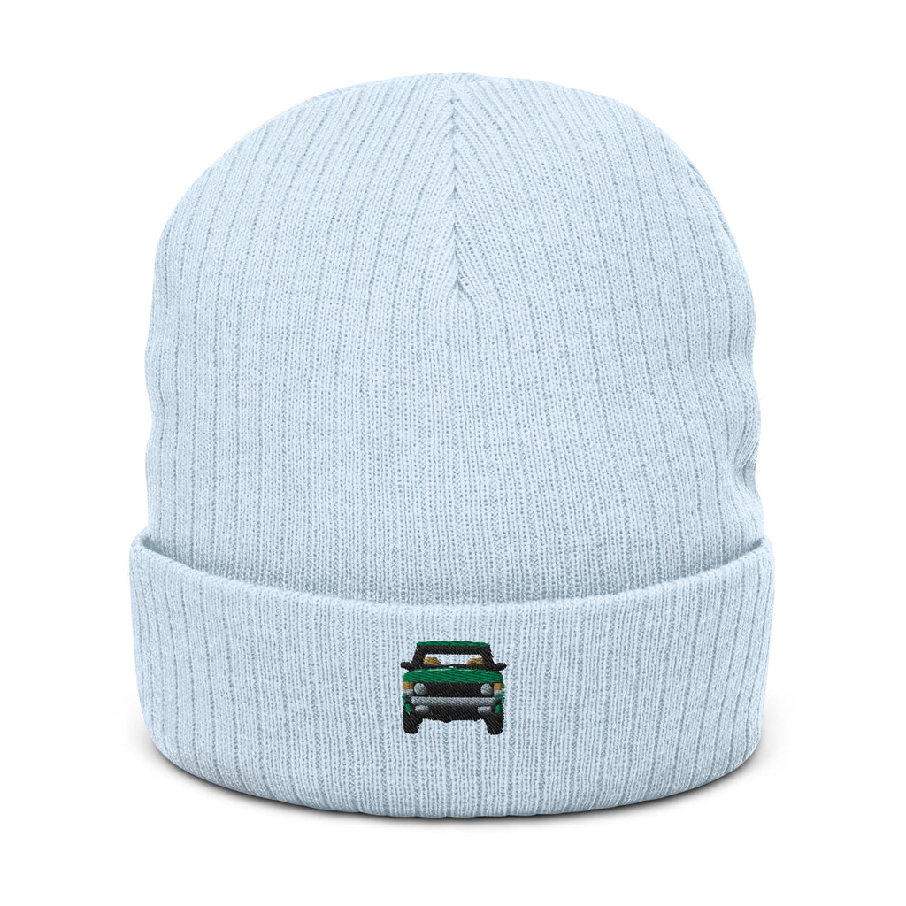 Range Rover Classic Ribbed Knit Beanie | Land Rover Gift | Cozy Winter Hat for Him & Her