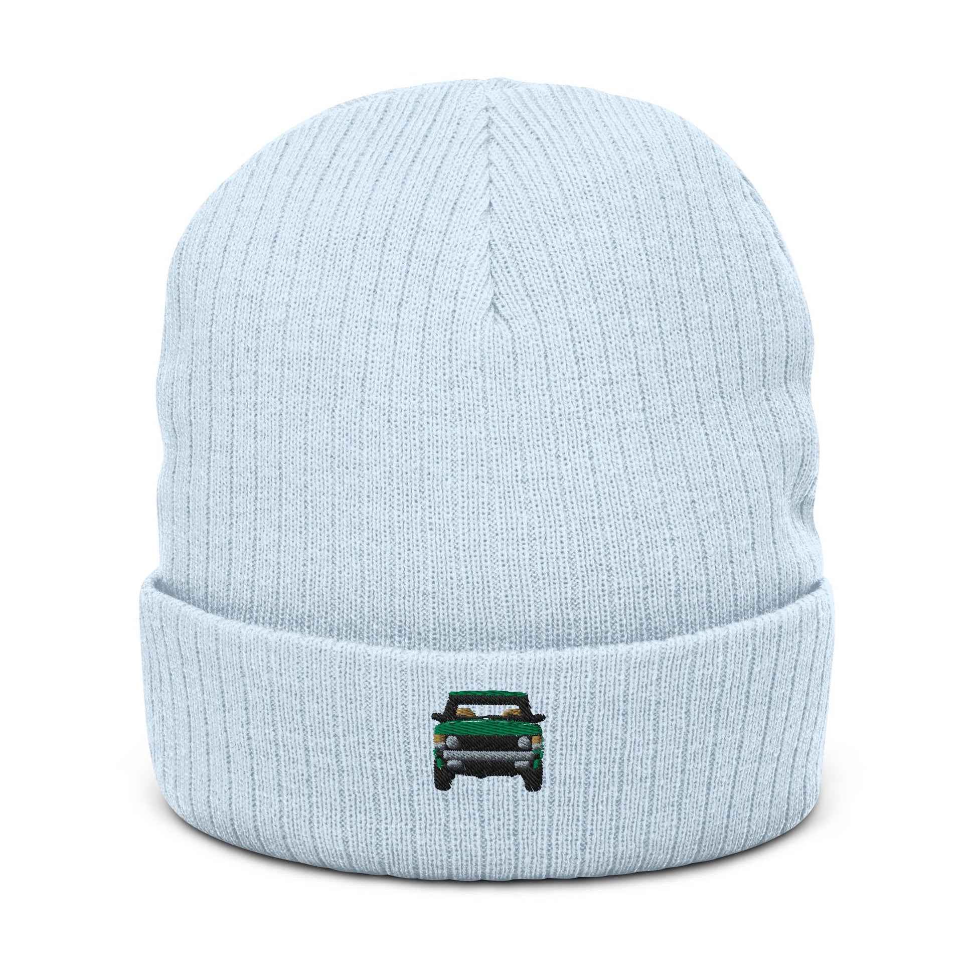 Range Rover Classic Ribbed Knit Beanie | Land Rover Gift | Cozy Winter Hat for Him & Her