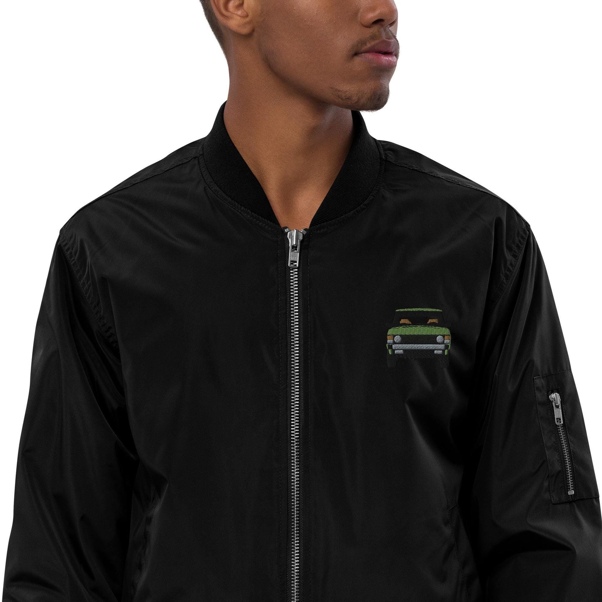 Bomber Jacket | Embroidered Range Rover Classic | Premium Recycled Land Rover Jacket | Stylish & Eco-Friendly Outerwear