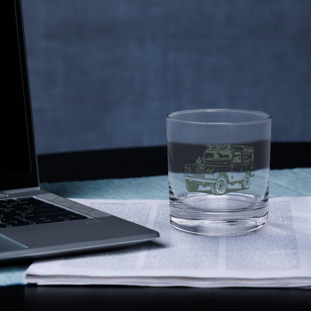 Series Rover Rocks Glass | Vintage Car Barware | Rover Lovers Drinkware | Unique Whisky Glass
