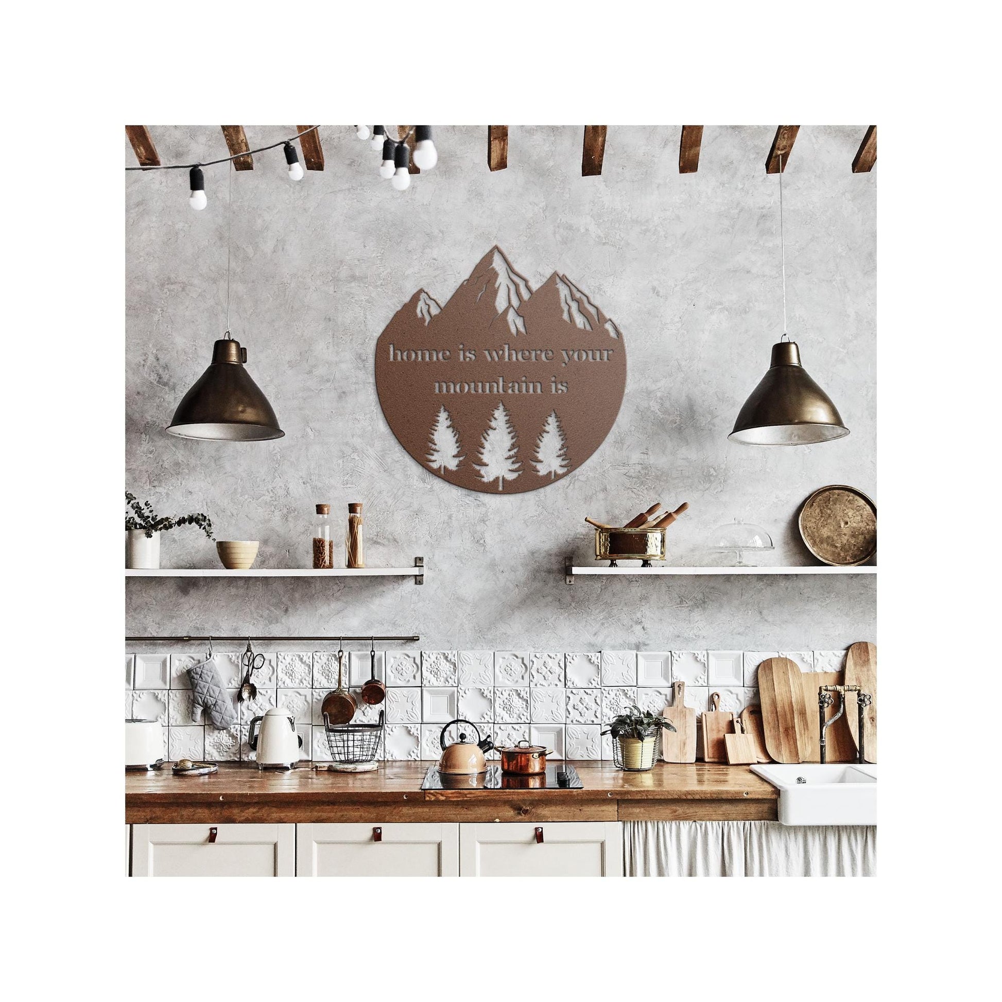 Luxury Metal Sign for Indoor or Outdoor Art | Mountain Lovers Decor | Beautiful Nature Lover's Gift