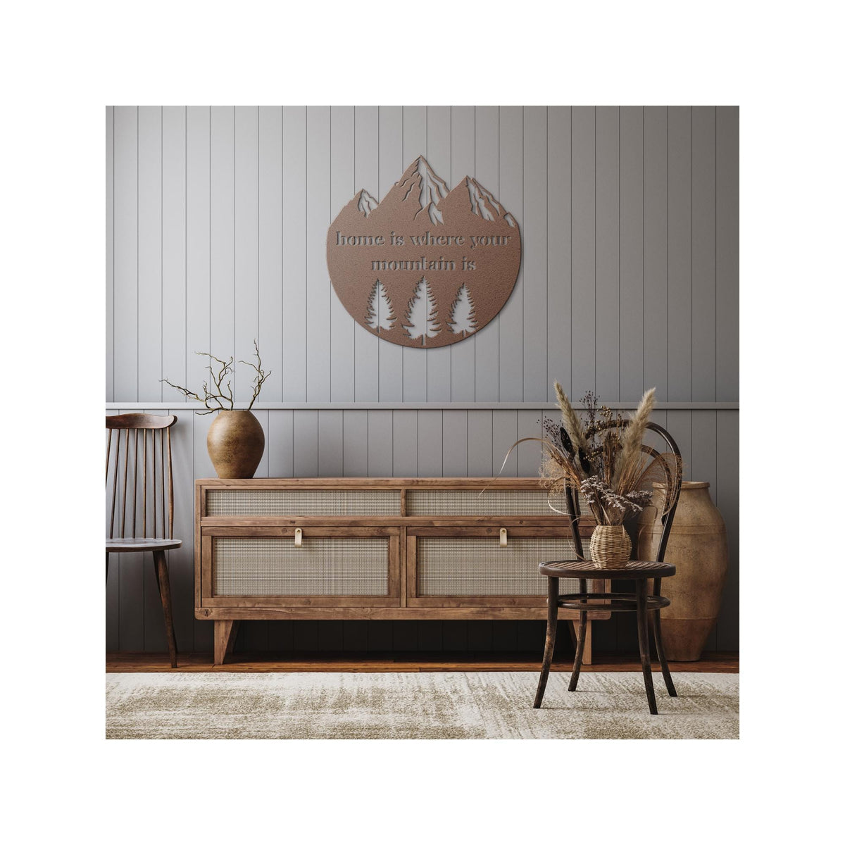 Luxury Metal Sign for Indoor or Outdoor Art | Mountain Lovers Decor | Beautiful Nature Lover's Gift