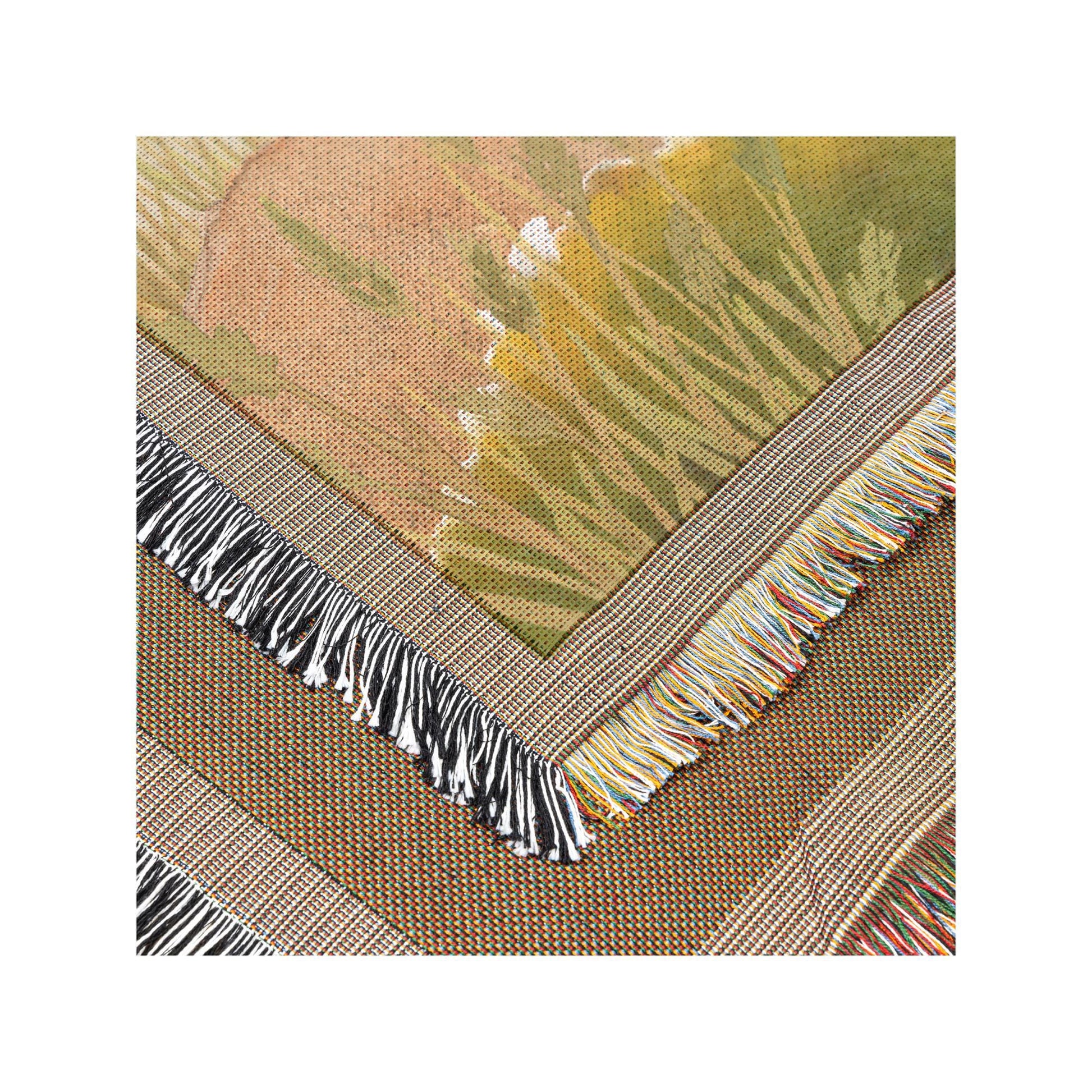 Cape Hatteras Lighthouse Throw Blanket | Outer Banks North Carolina Decor | Watercolor Coastal Woven Blanket | Lighthouse Gift Idea