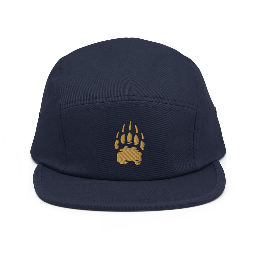 Bear Track Five Panel Hat | Camp Style Hat | Embroidered Bear Paw Cap | Outdoor Adventure Hat | Hiking Gift