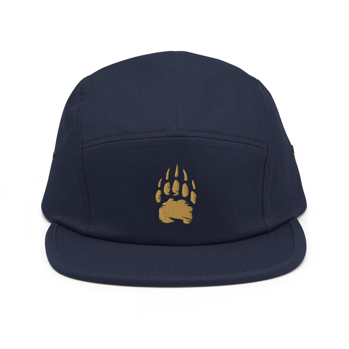 Bear Track Five Panel Hat | Camp Style Hat | Embroidered Bear Paw Cap | Outdoor Adventure Hat | Hiking Gift