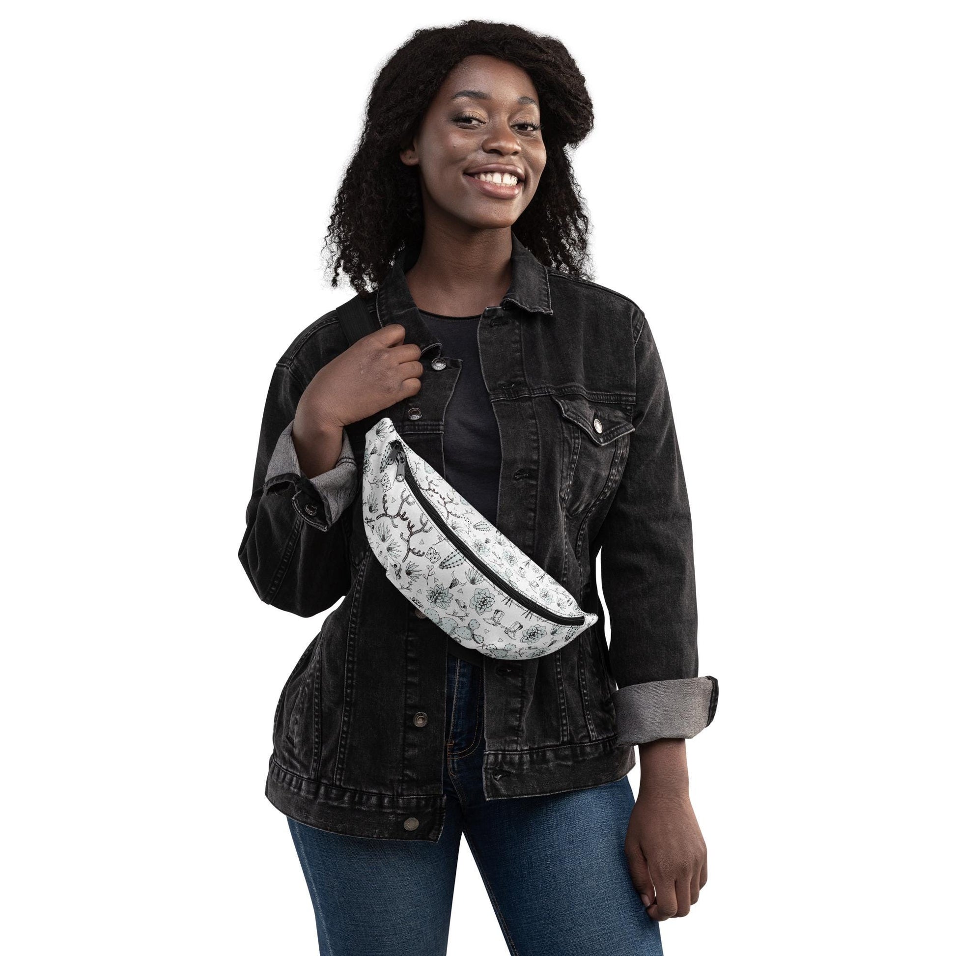 Cactus and Cowboys Fanny Pack | Western Boho Design | Fun Cactus Style for Festivals & Everyday Use, Great Gift Idea