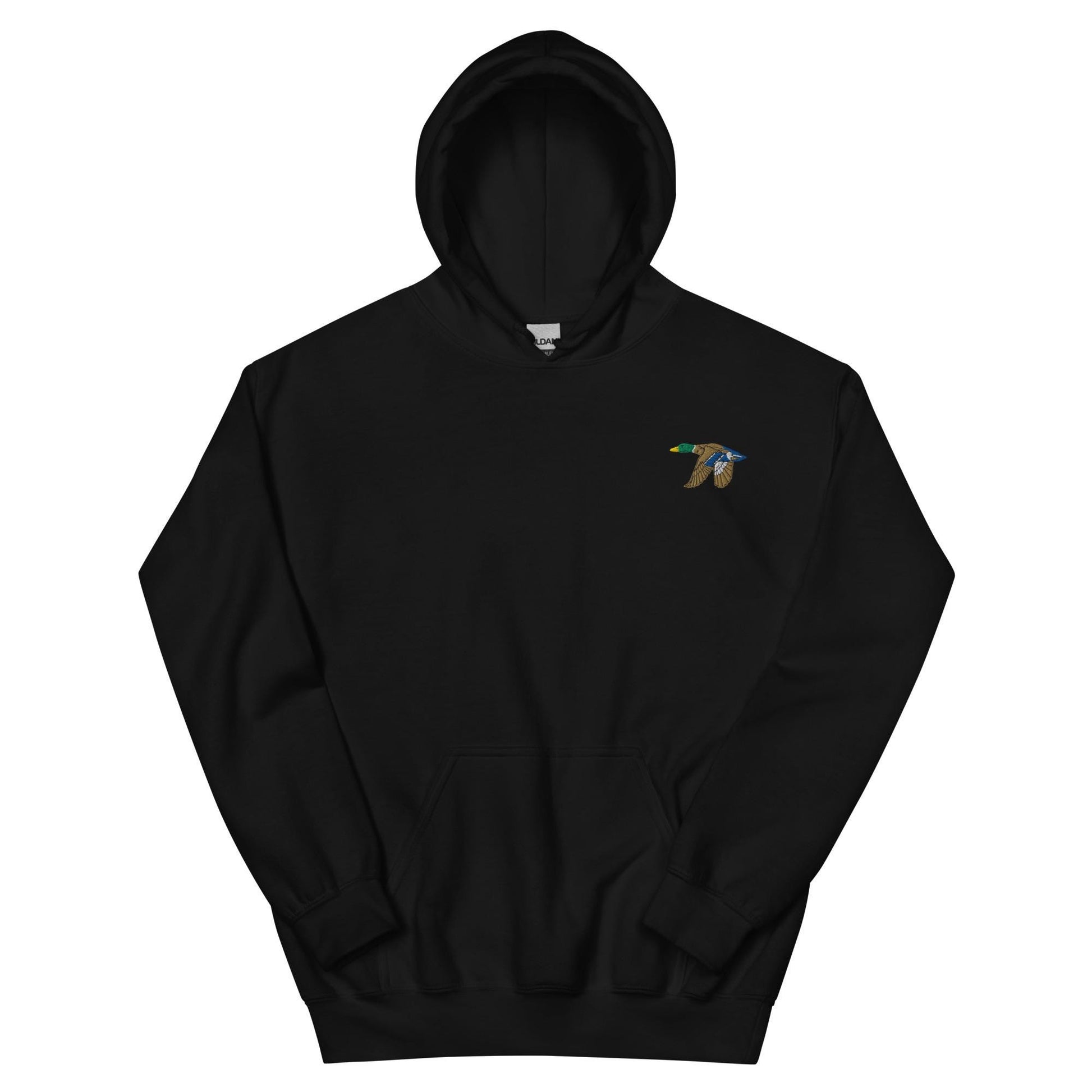 Flying Mallard Duck Embroidered Hoodie | Cozy Unisex Gift for Nature Lovers | Stylish Cottagecore Apparel for Outdoor & Casual Wear