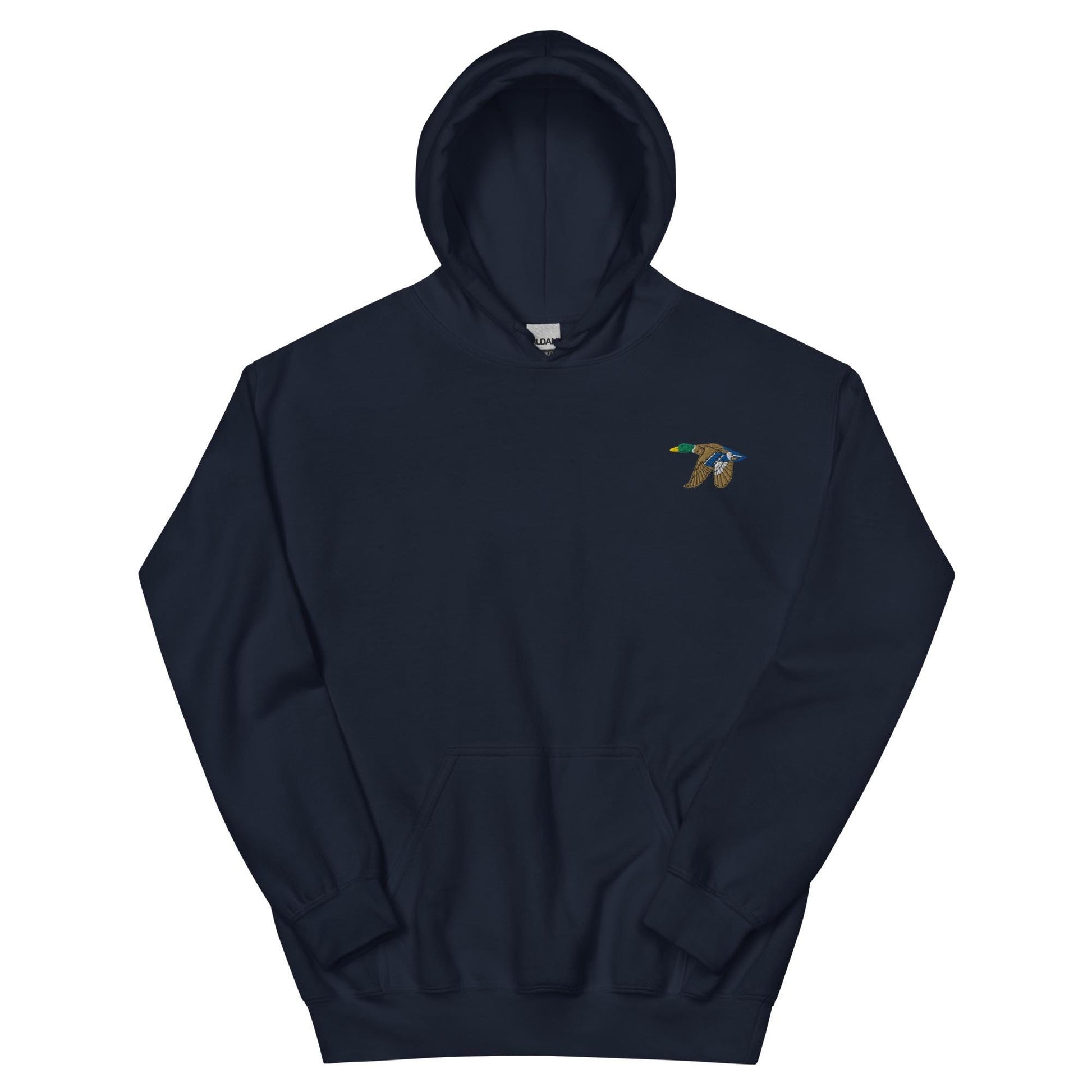 Flying Mallard Duck Embroidered Hoodie | Cozy Unisex Gift for Nature Lovers | Stylish Cottagecore Apparel for Outdoor & Casual Wear