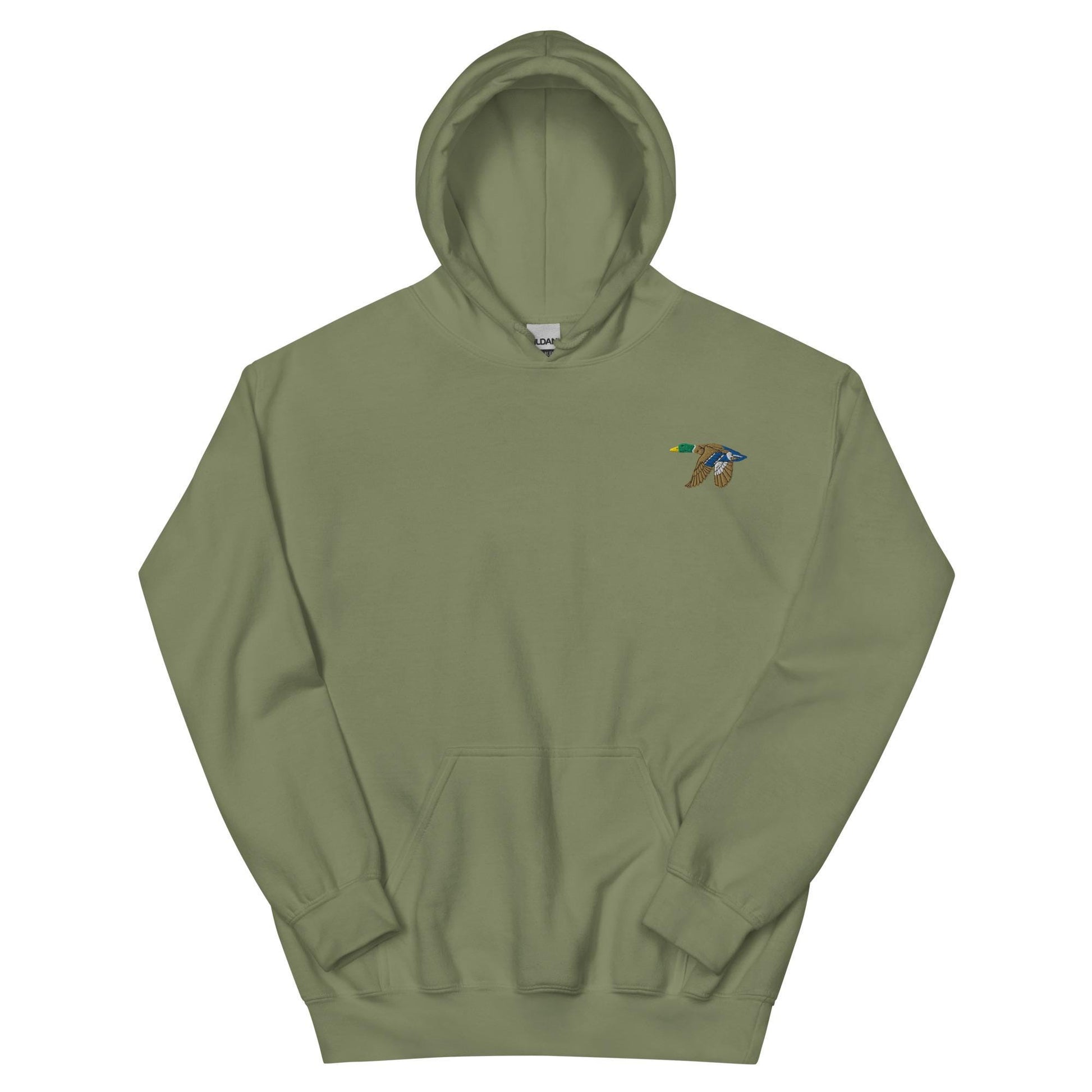 Flying Mallard Duck Embroidered Hoodie | Cozy Unisex Gift for Nature Lovers | Stylish Cottagecore Apparel for Outdoor & Casual Wear