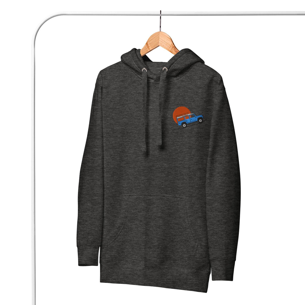 Embroidered Land Rover Defender Hoodie | Custom Car Sweatshirt, Off-Road Adventure Apparel | Defender Lovers Gear | Land Rover Lovers Gift